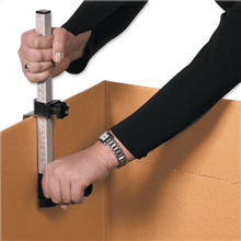 Measuring box depth with a ruler
