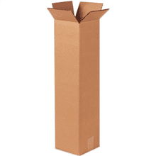 Tall open cardboard box