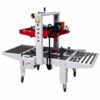 Automatic case sealer on roller conveyor