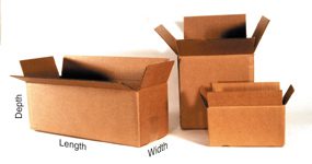 Cardboard boxes of various sizes