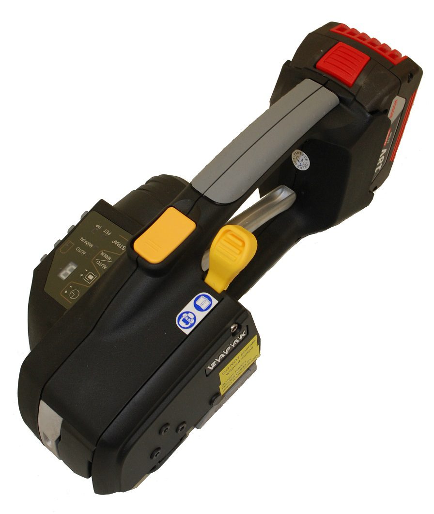 Battery-operated packaging tool in black