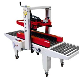 Eagle T100SM compact case sealer on casters