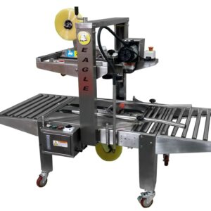 Industrial box sealing machine on wheels
