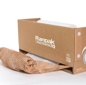 Ranpak packaging box with paper wrap