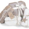 Wrapped gifts with rustic decorations