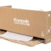 Cardboard box with paper roll