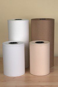 Large and small paper rolls display
