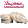 Packaging tape stack with logo