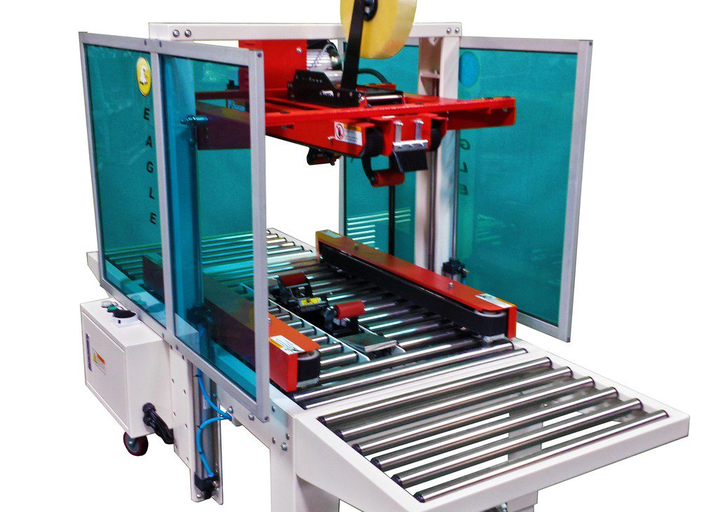 Box sealing conveyor system