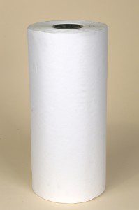 White roll on beige background