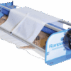Blue and white packaging tool