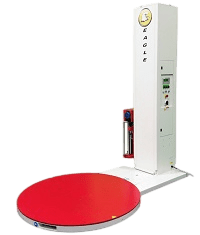 Vertical film wrapper tower and red rotary table