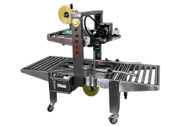 Automatic carton sealing machine with conveyors