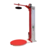 Red pallet stretch wrapper machine with turntable