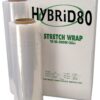 Two clear stretch wrap rolls beside printed box