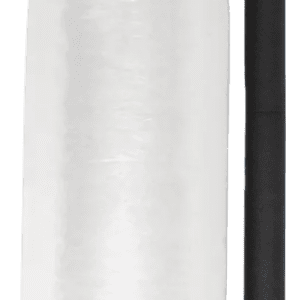 Handheld stretch wrap dispenser with white film roll