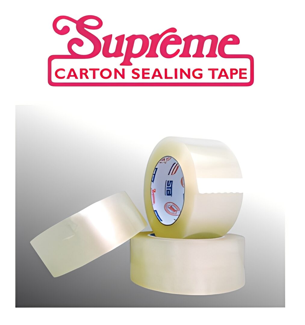 Three rolls of clear carton sealing tape