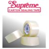 Three clear rolls of carton sealing tape