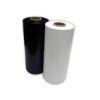 Two large rolls, one black and one white
