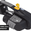 Cordless strapping tensioner tool with yellow trigger