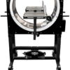 Industrial rotary drum with rollers and foot pedal