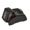 24V lithium-ion battery on black charger