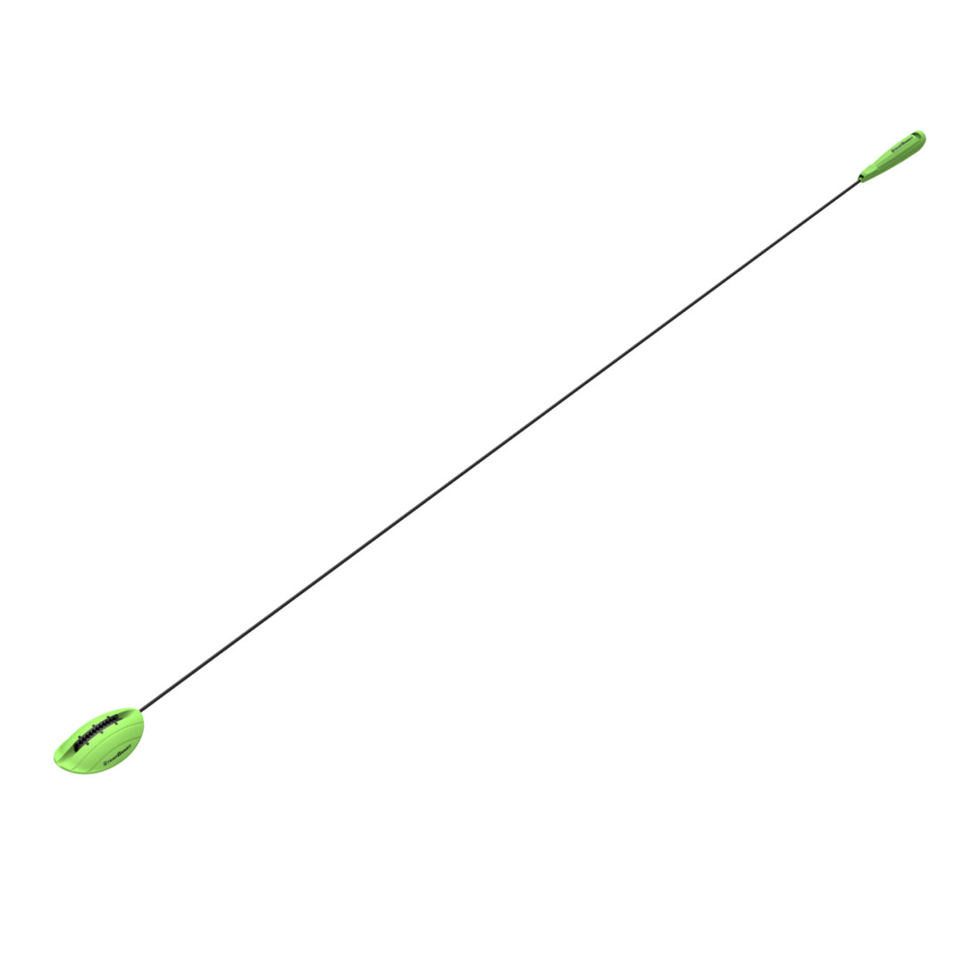 Long pole with green handle and tip