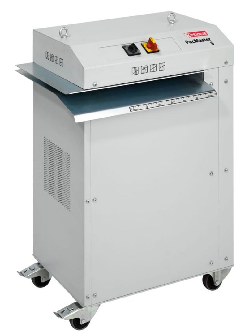 close up view of mobile packaging machine controls