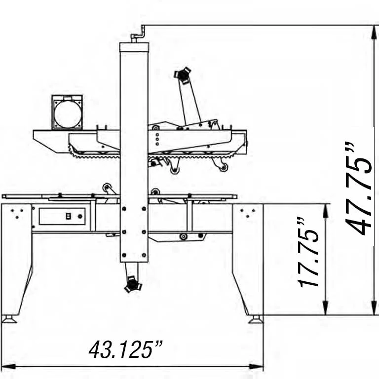 Eagle T200 Uniform Top & Side Belt for Tall Boxes - Carton Sizes Length: 6.00” to Infinity, Width: 6.75” to 19.75”, Height: 4.25” to 19.75” - Image 2