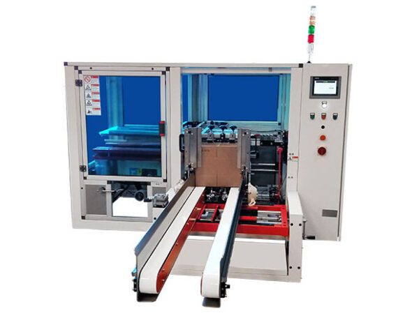 Eagle T20CF(PM) High Speed Fully Automatic Case Erector and Bottom Sealer + Powered Magazine - Case Size: Length: 13.5" to 26.5", Width: 5.5" to 24.75", Height: 10" to 28.5"
